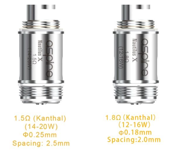 Single, Nautilus X Tank Replacement Coil by Aspire