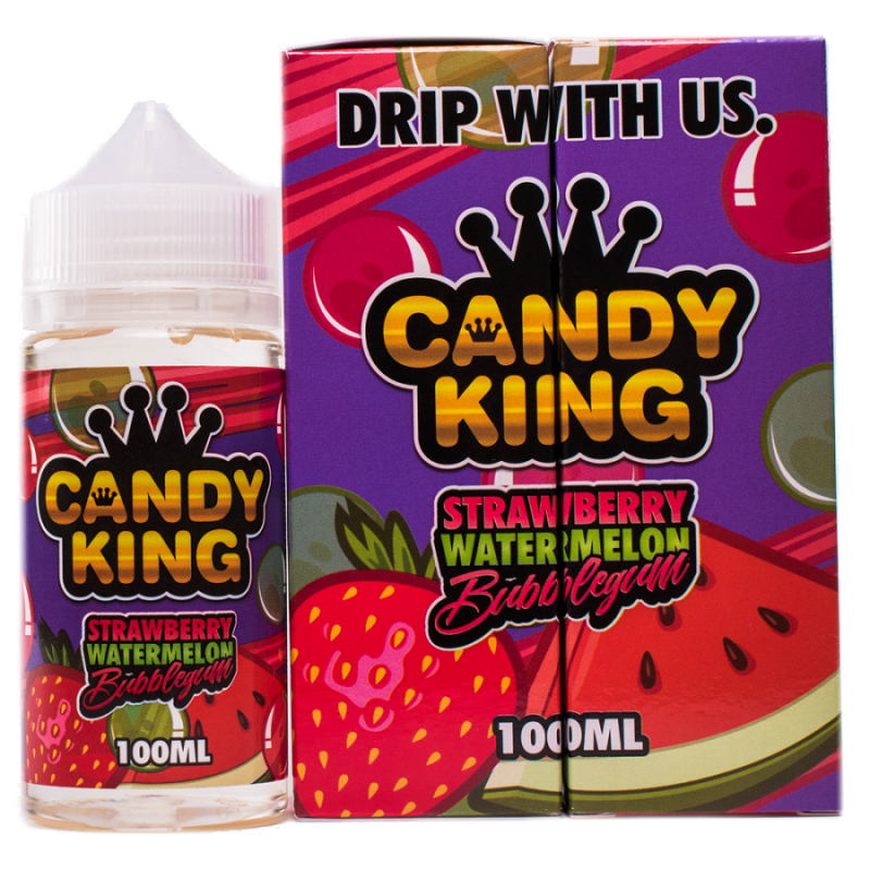 100ml Strawberry Watermelon Bubble Gum by Candy King  