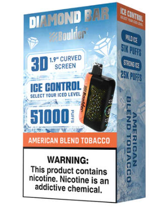 Diamond Bar 51k Puff 20ml Disposable American Blend Tobacco