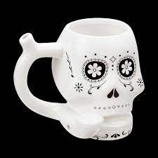 Roast & Toast Sugar Skull Ceramic Pipe Mug