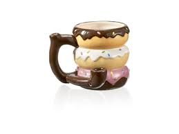 Doughnut Ceramic Pipe Mug