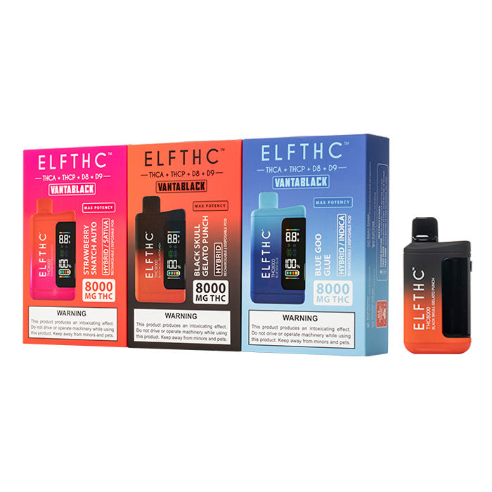 ELFTHC Vantablack D9+D8+THCA+THCP 8g Disposable